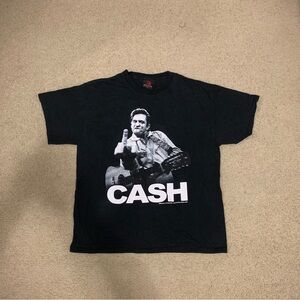 Vintage Zion Rootswear 2009 Johnny Cash Middle Finger T-Shirt Men’s Size Large